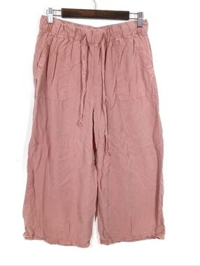 Thread & Supply Pink Cropped Lyocell Boho Lightweight Pants Large